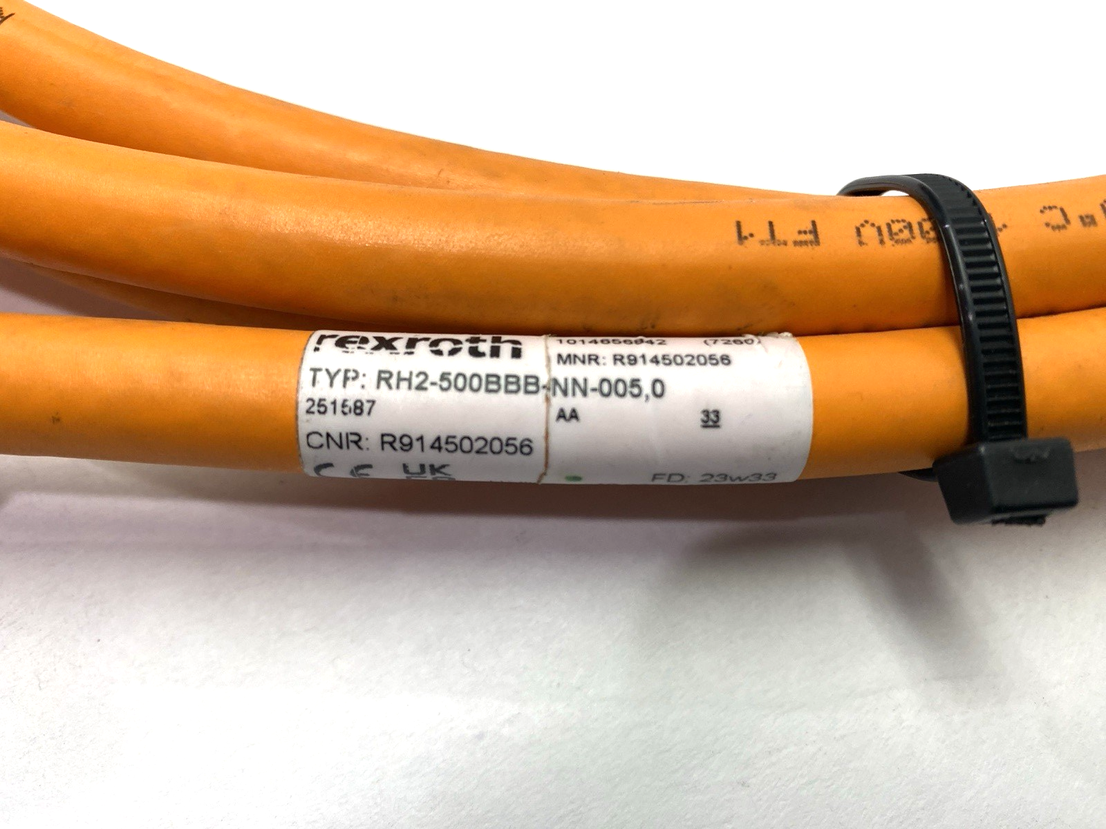 R914502056 | Bosch Rexroth Servo Motor Hybrid Cable 5m RH2-500BBB-NN-005,0 - Used - Maverick Industrial Sales
