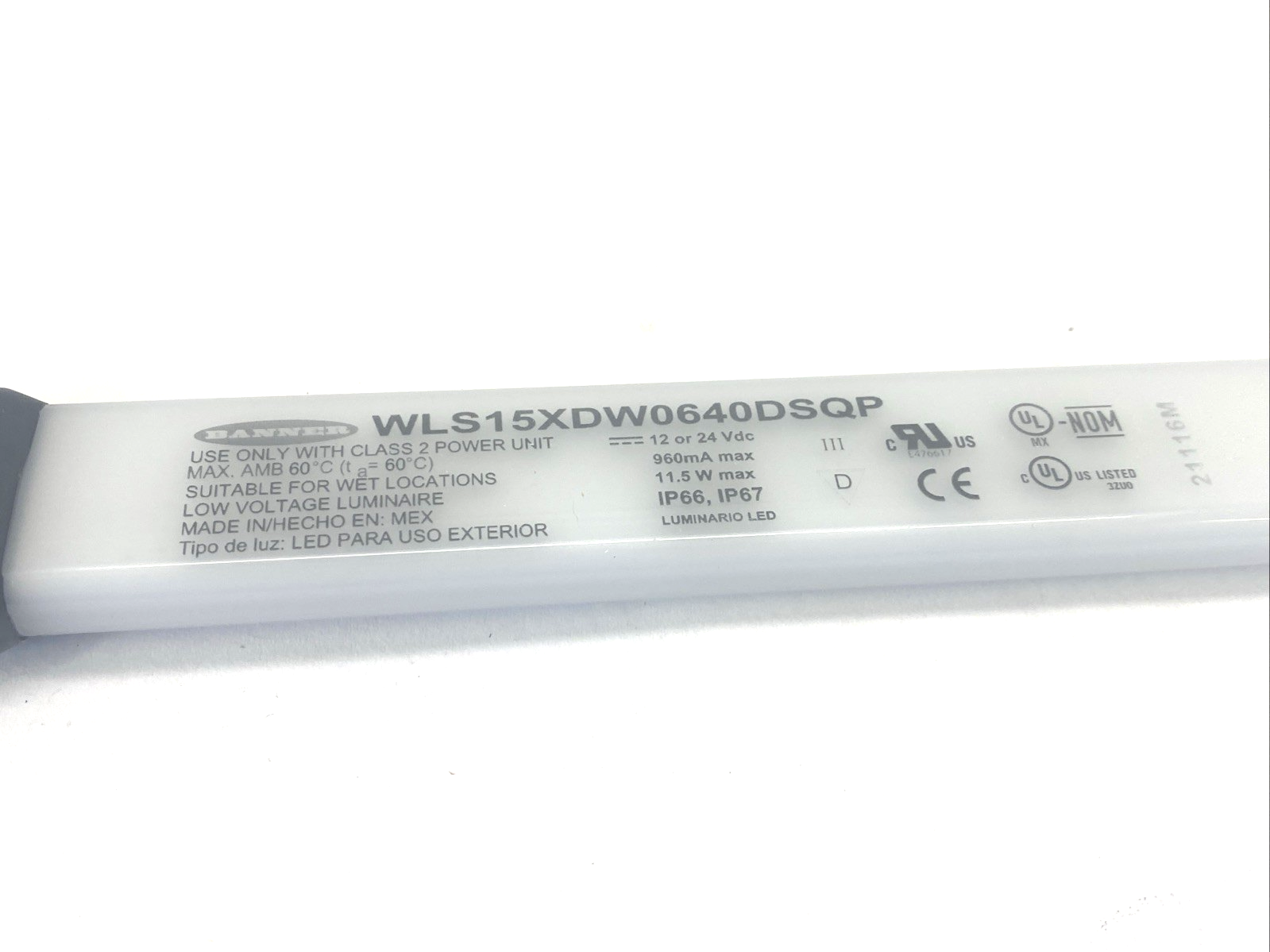 Banner WLS15XDW0640DSQP LED Light Strip 640mm Length, White, M12 4-Pin 802034 - Maverick Industrial Sales