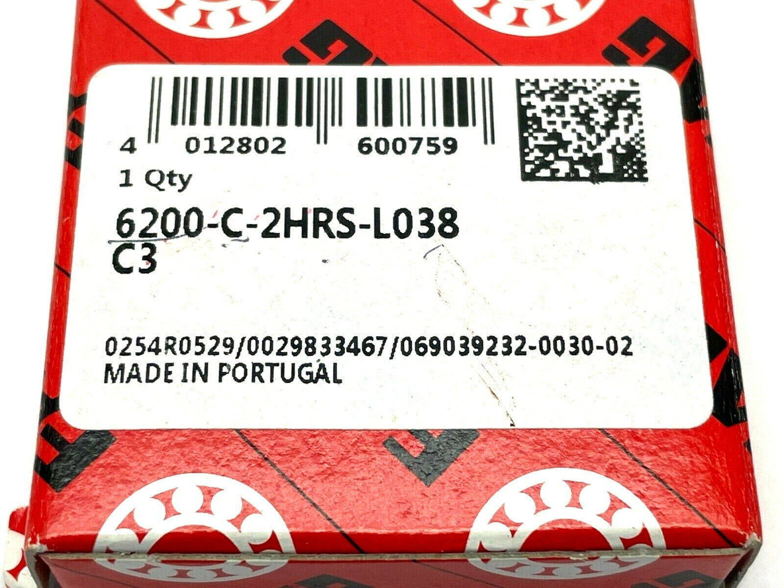 FAG 6200-C-2HRS-L038-C3 Deep Groove Ball Bearing - Maverick Industrial Sales