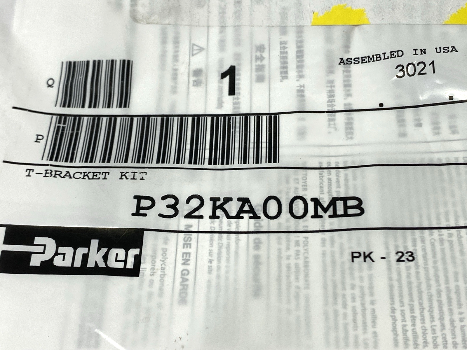 Parker P32KA00MB Mounting T-Bracket Kit - Maverick Industrial Sales