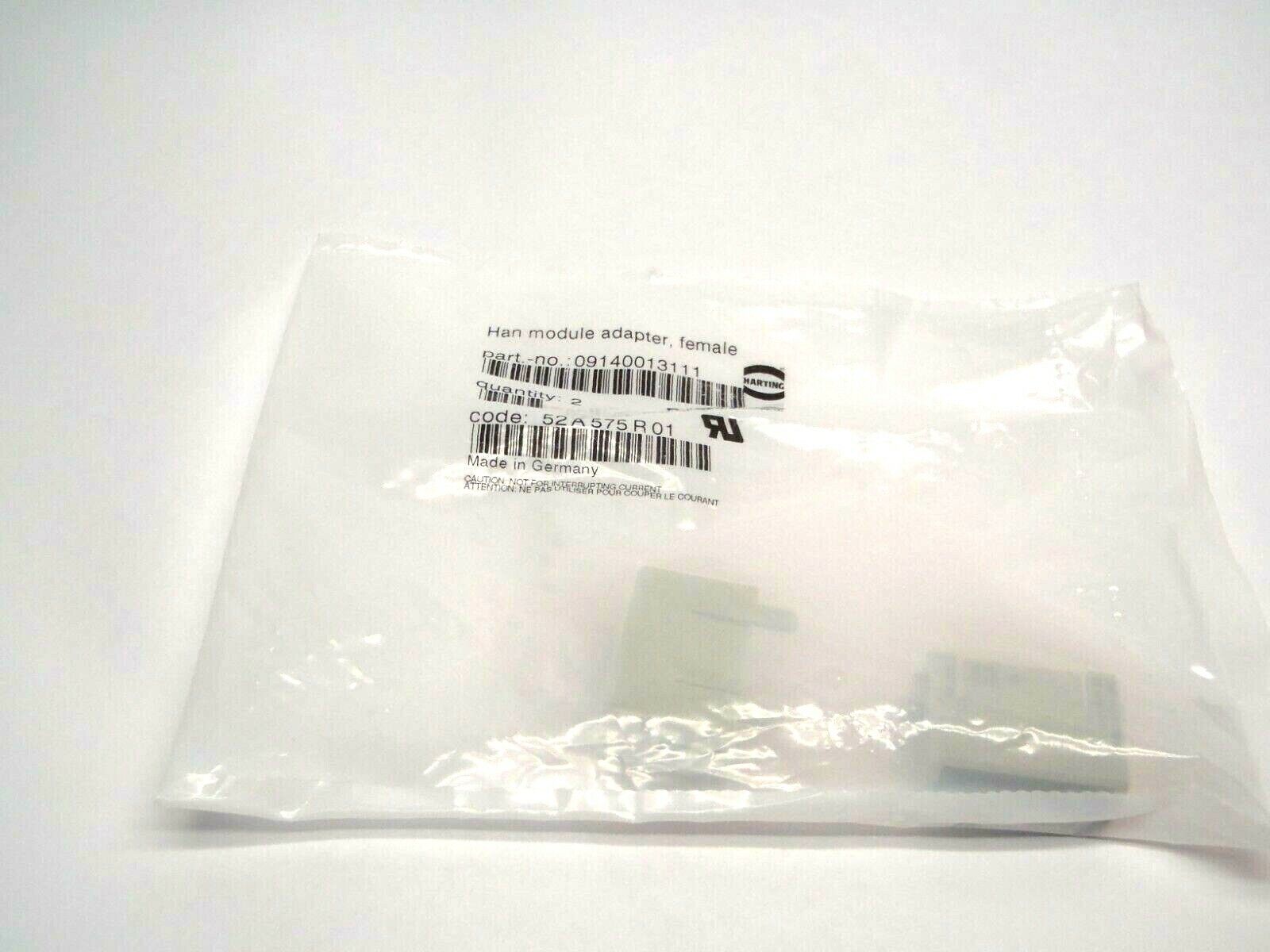 Package of 2 Harting 0914-001-3111 Han Gigabit Cat 7A Module Adapter Female - Maverick Industrial Sales