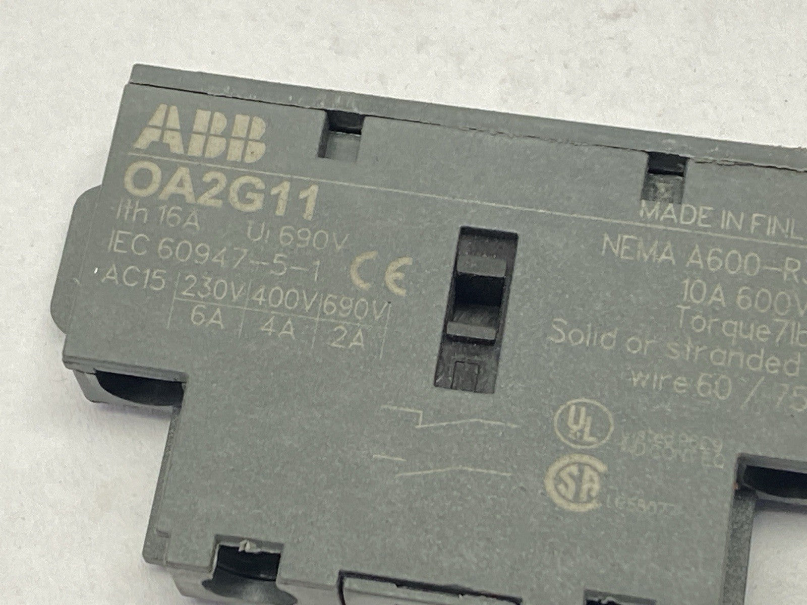 ABB 1SCA022379R8100 Auxiliary Contact Block OA2G11 LOT OF 3 - Maverick Industrial Sales