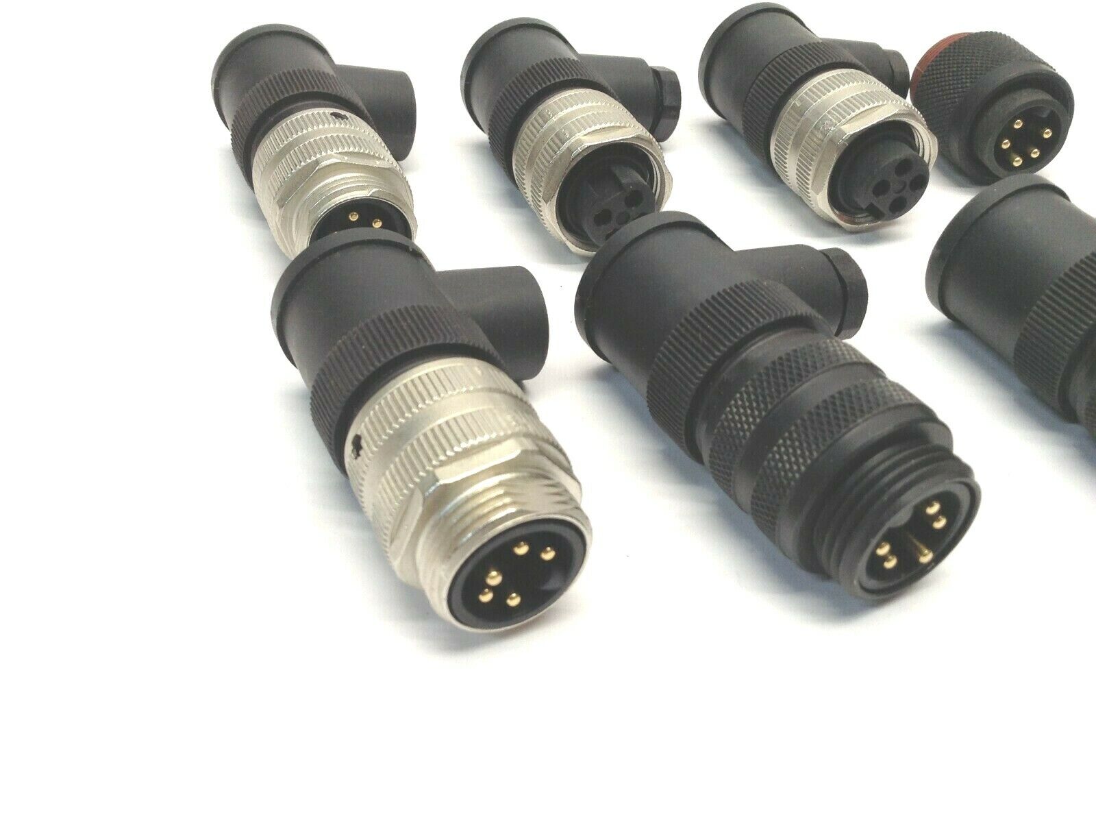 Lot of 8 Lumberg Automation Connectors 5 Pin Male 4 Pin Female - Used - Maverick Industrial Sales