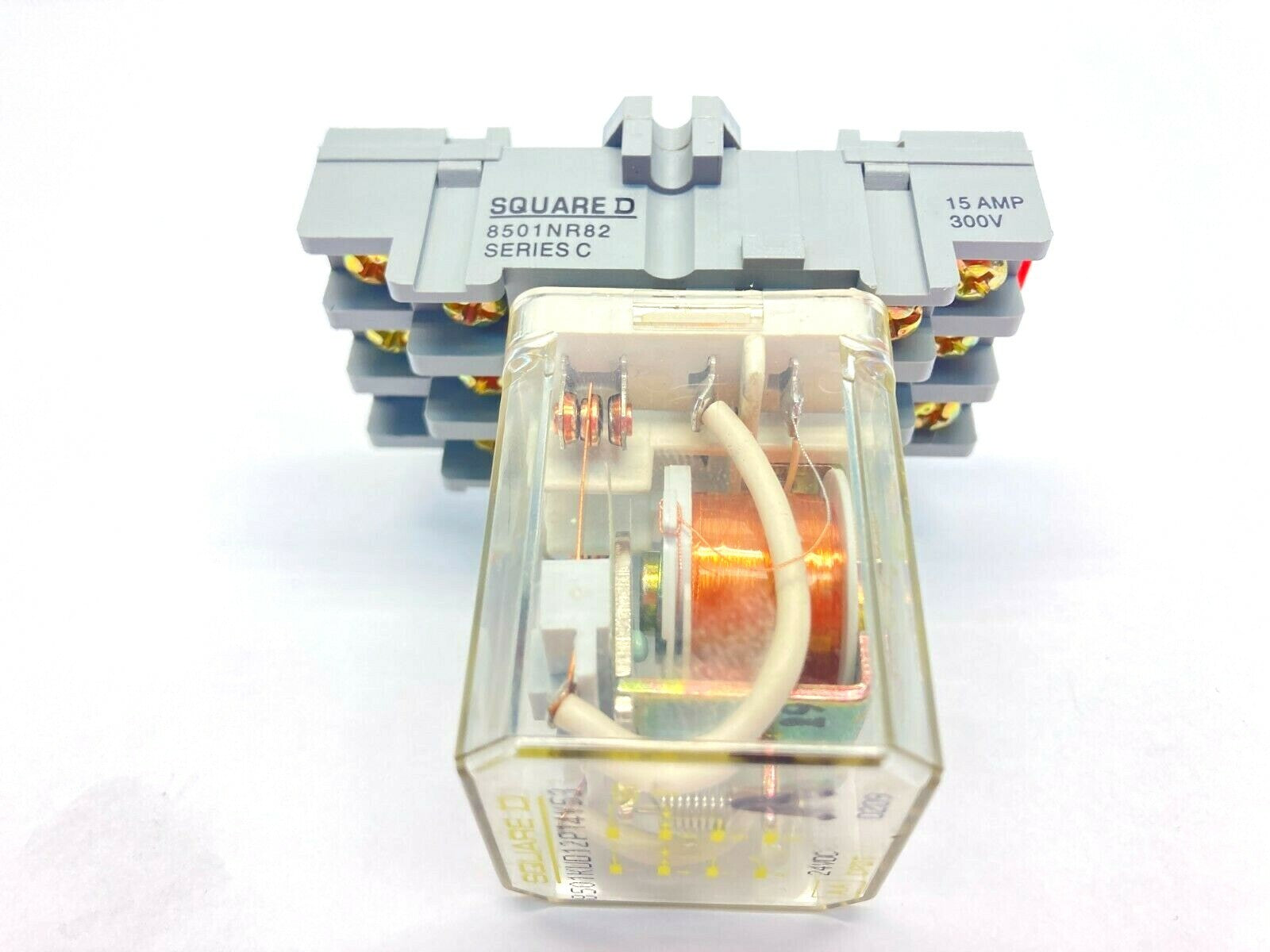 8501NR82,8501KUD12P14V53 | Square D 8501NR82 Ser C Relay Socket w/ 8501KUD12P14V53 Relay - New – Open box - Maverick Industrial Sales