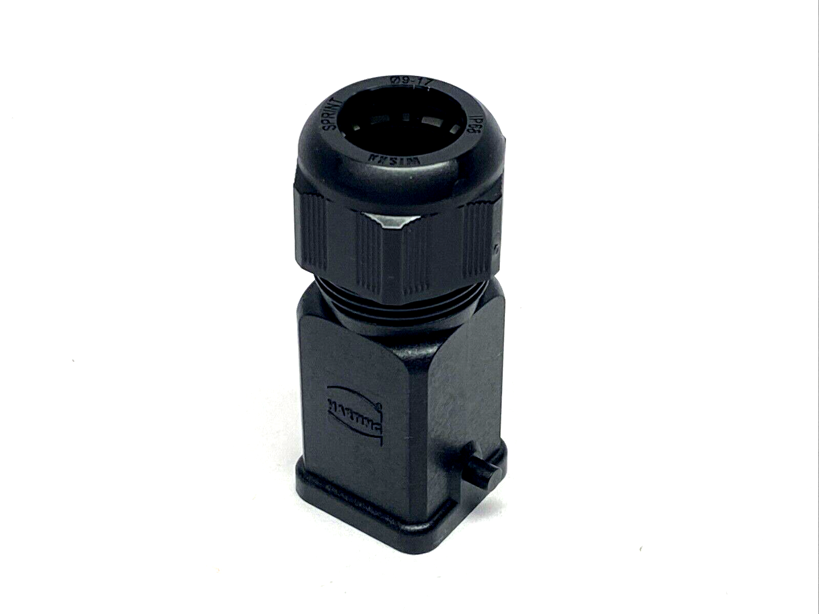 Harting 19200030417 Han 3A-HTE Cable Gland Connector Hood 9-17mm, Black LOT OF 6 - Maverick Industrial Sales