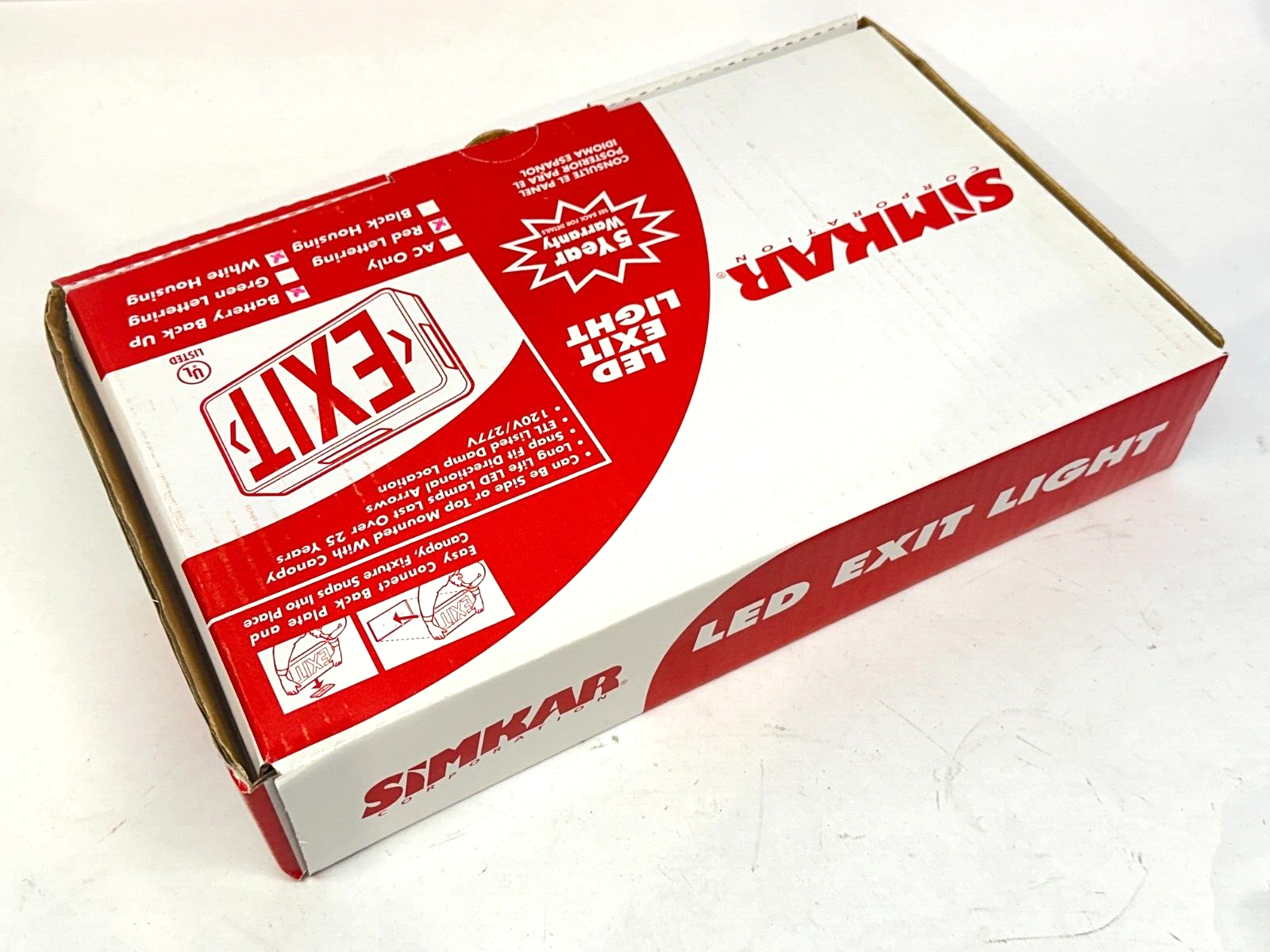 Simkar SLEDBRW Self-Powered LED Emergency Exit Light 4W 120/277V - Maverick Industrial Sales