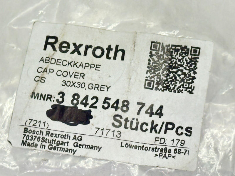 Bosch Rexroth 3842548744 Cap Cover Grey 30X30 LOT OF 87 - Maverick Industrial Sales