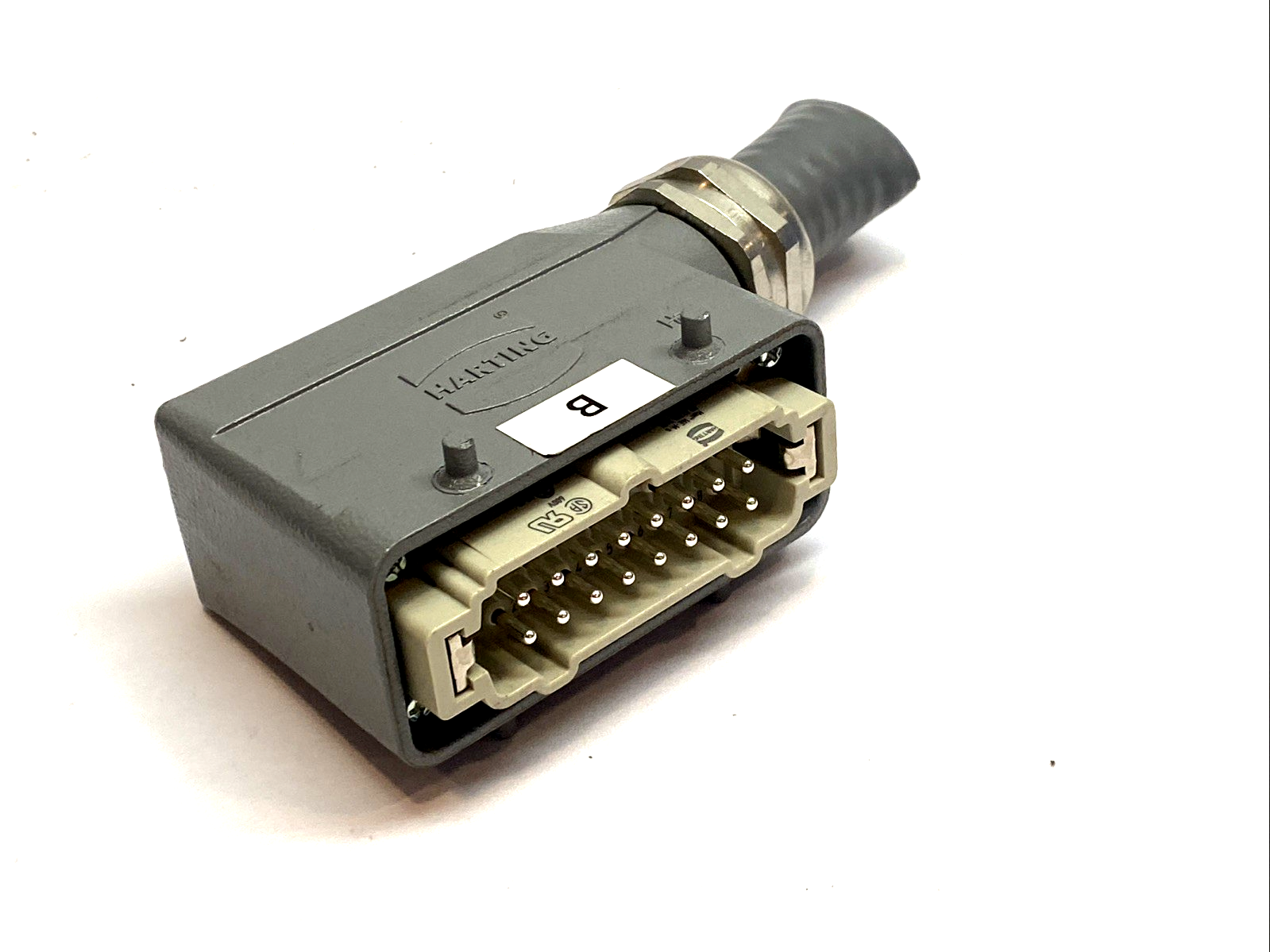 HARTING Han 16B Side Entry Hood w/ 09330162601 Insert Connector - Maverick Industrial Sales
