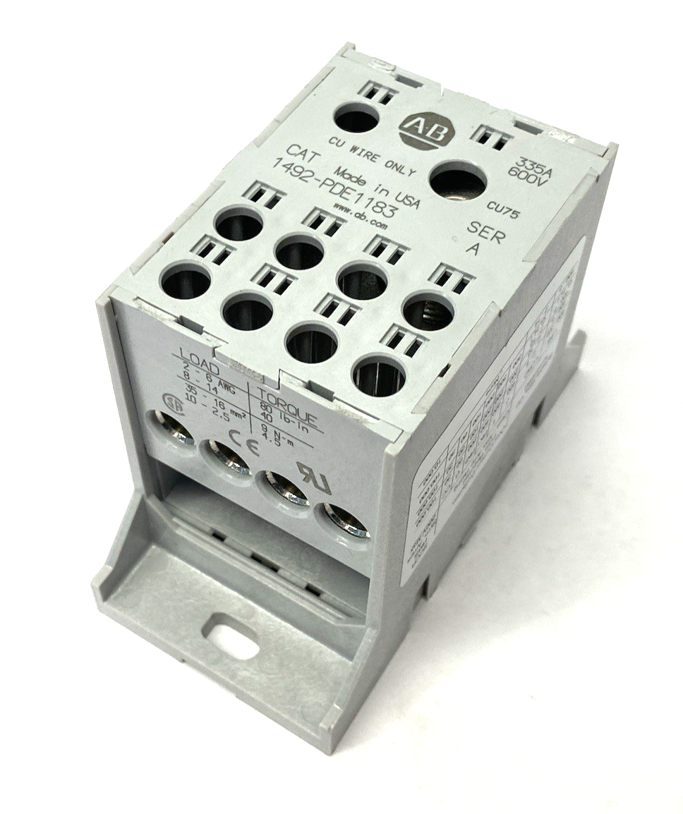 Allen Bradley 1492-PDE1183 Ser. A Enclosed Power Distribution Block 335A - Maverick Industrial Sales