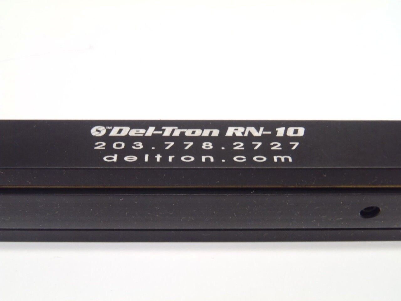 Del-Tron RN-10 Crossed Roller Slide 10" Length 8" Travel Black Anodized - Maverick Industrial Sales