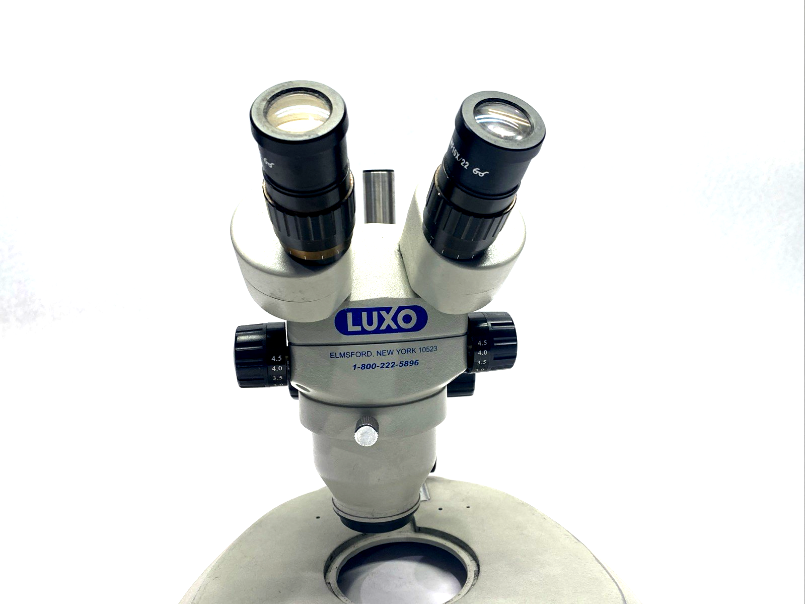 LX 23700 | Luxo Stereo Zoom Binocular Microscope 0.7-4.5, WFX10X/22 Eyepieces - Used - Maverick Industrial Sales