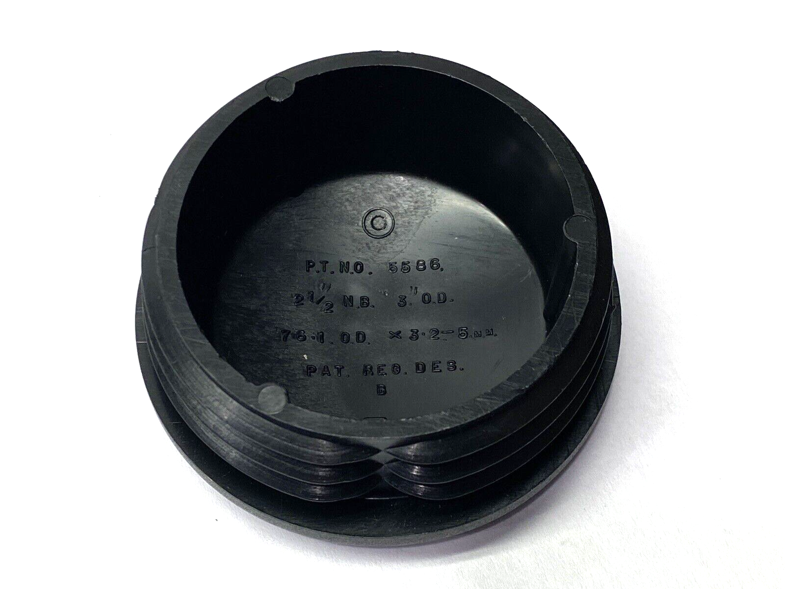 3" OD Round Light Pole Domed Plugs, Fits Hole ID 2.59" to 2.73" LOT OF 8 - Maverick Industrial Sales
