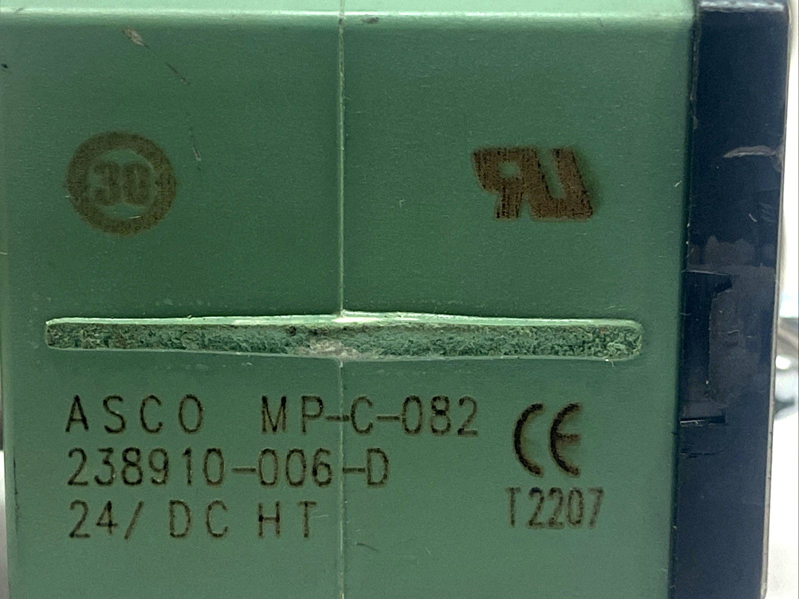 8262H130DC24/DCD | ASCO 1/4" 2-Way Solenoid Valve w/ Red Dot Conduit Fitting - Used - Maverick Industrial Sales