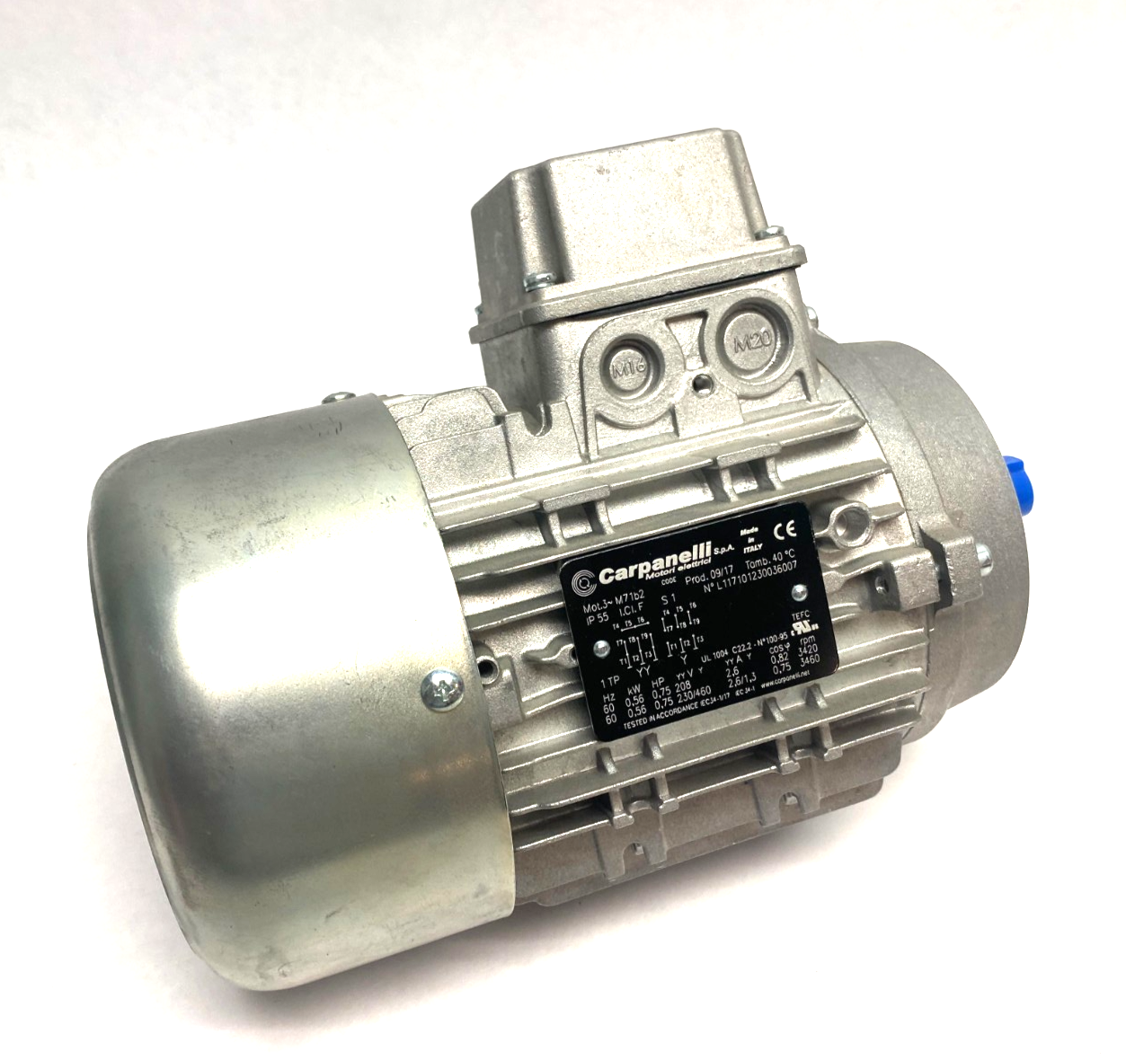 Carpanelli M71b2 Asynchronous 3-Phase Motor 2-Pole 0.75HP 0.56kW 60Hz - Maverick Industrial Sales