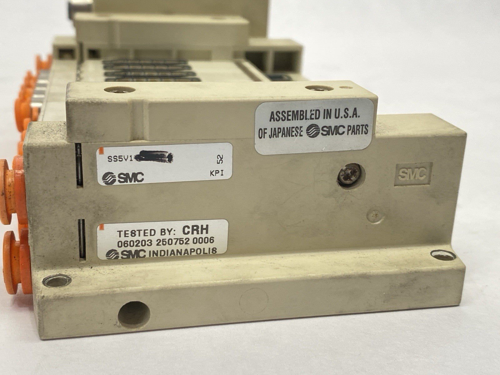 SMC 10-SS5V1-W10S0D-10B-N3 Pneumatic Manifold Assembly 10-Station - Maverick Industrial Sales