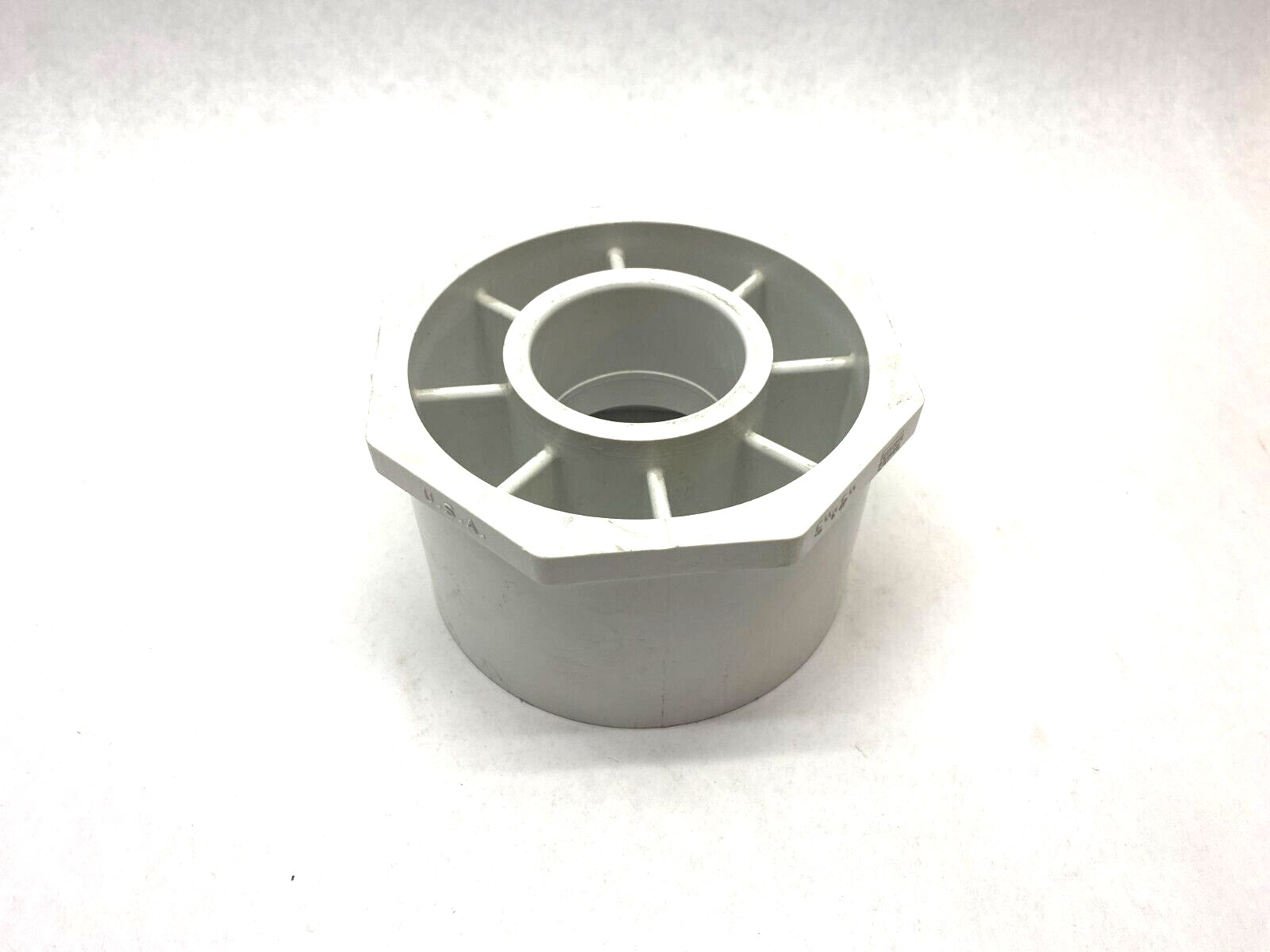 Spears 437-486 Flush Style Reducer Bushing SCH40 5" x 2" PVC White - Maverick Industrial Sales