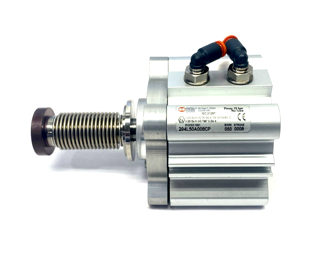 Metal Work 294L50A008CP Pneumatic Cylinder 50mm Bore 8mm Stroke NO HARDWARE - Maverick Industrial Sales
