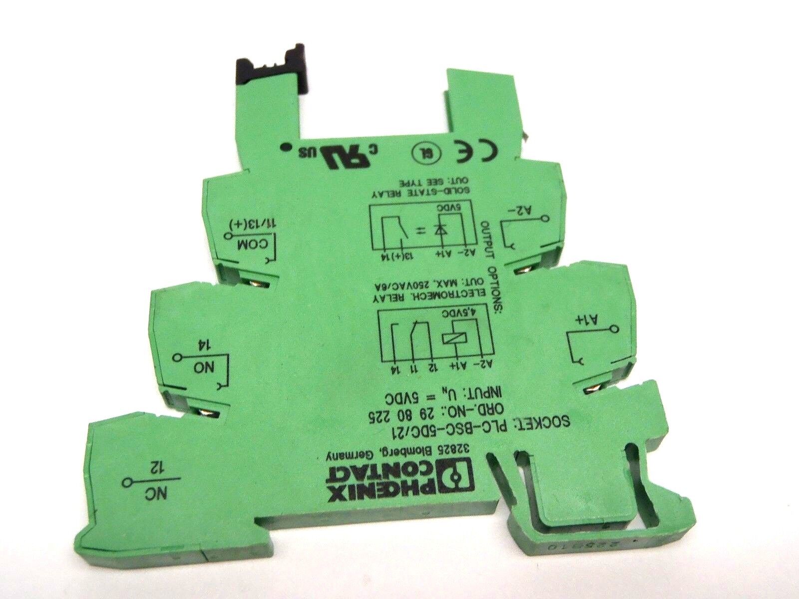 Phoenix Contact PLC-BSC-5DC/21 Terminal Block Relay 2980225 LOT OF 11 - Maverick Industrial Sales