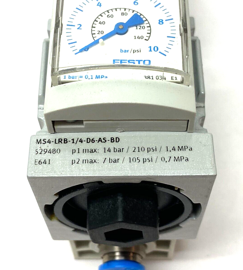 Festo MS4-LRB-1/4-D6-AS-BD Pneumatic Pressure Regulator 529480 - Maverick Industrial Sales