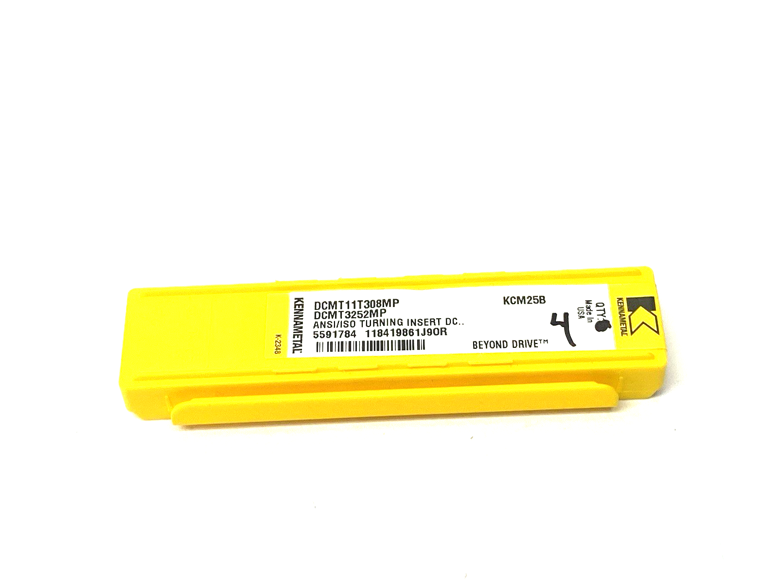 Kennametal 5591784 Screw-On Positive Inserts DCMT11T308MP PKG OF 4 - Maverick Industrial Sales