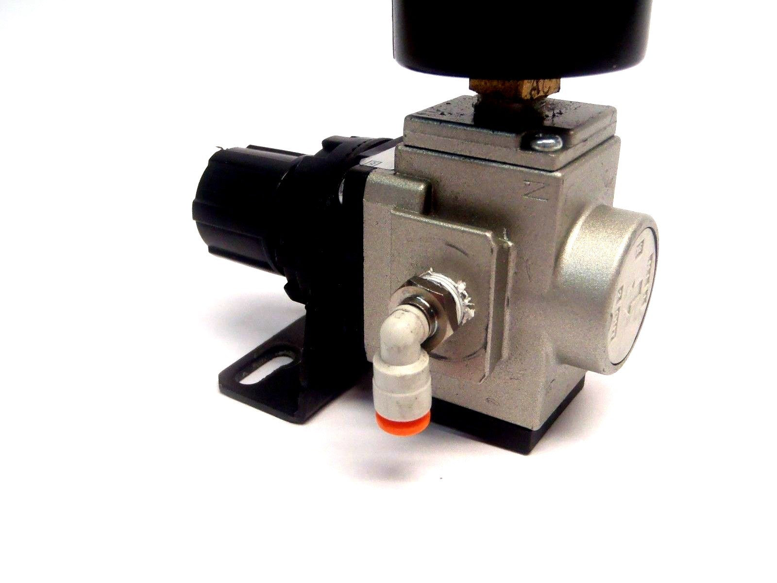 AR20K-N01BG-Z-X406-X34US50-100 | SMC Pressure Regulator w/ Gauge & Mount - Used - Maverick Industrial Sales