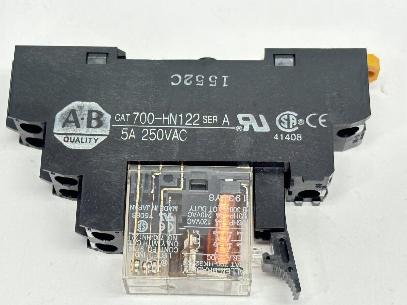 Allen Bradley 700-HK32Z24 Ser A Relay 5A 24VDC w/ 700-HN122 Ser A Relay Base - Maverick Industrial Sales