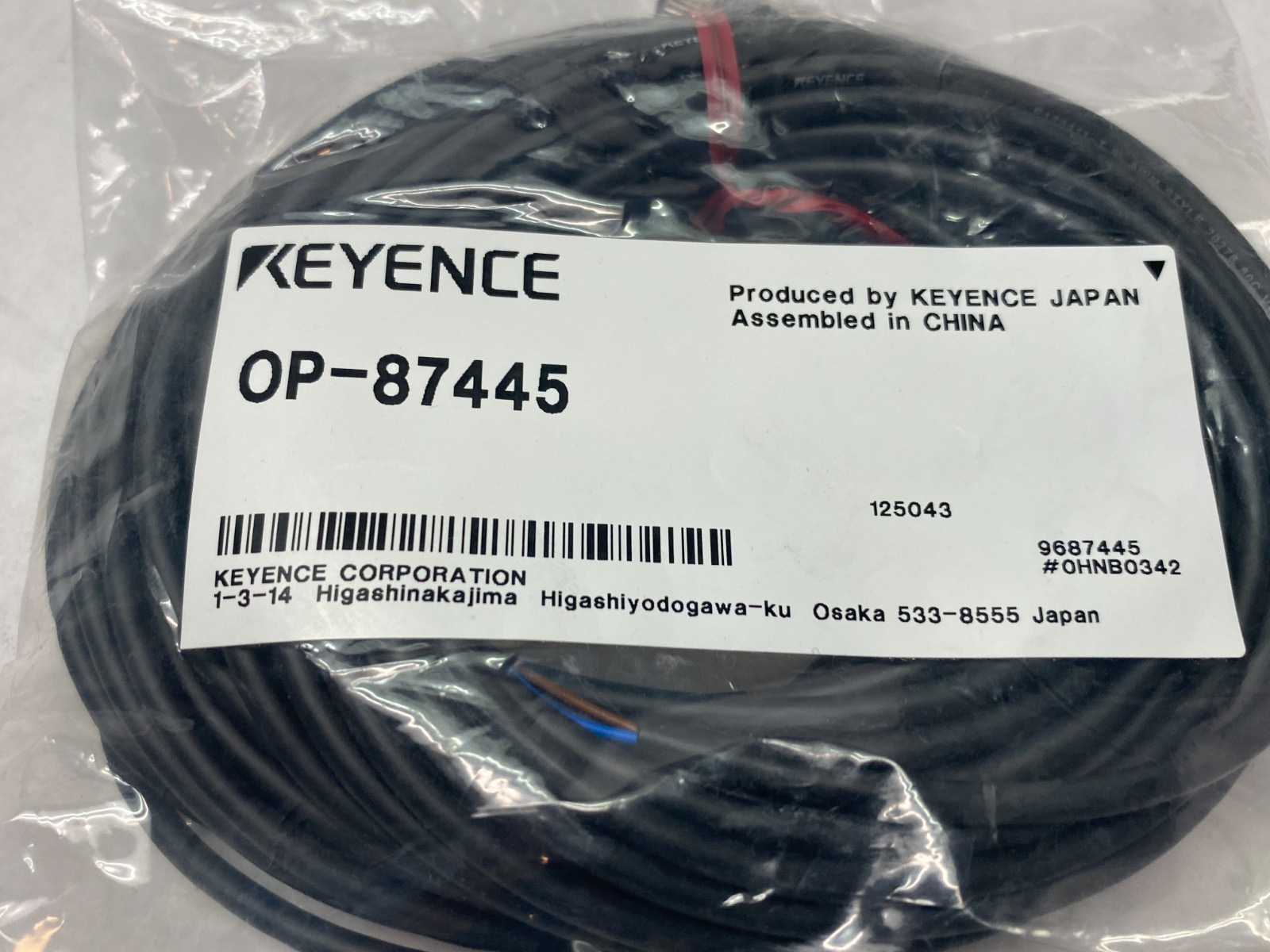 Keyence OP-87445 Panel/Monitor Power Cable M8 4-Pin - Maverick Industrial Sales