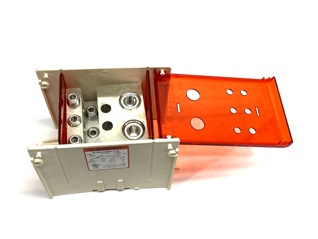 BDBLCS4K1FS | Burndy 1-Pole Finger-Safe Power Distribution Block 600V 620A CU9AL - New – Open box - Maverick Industrial Sales