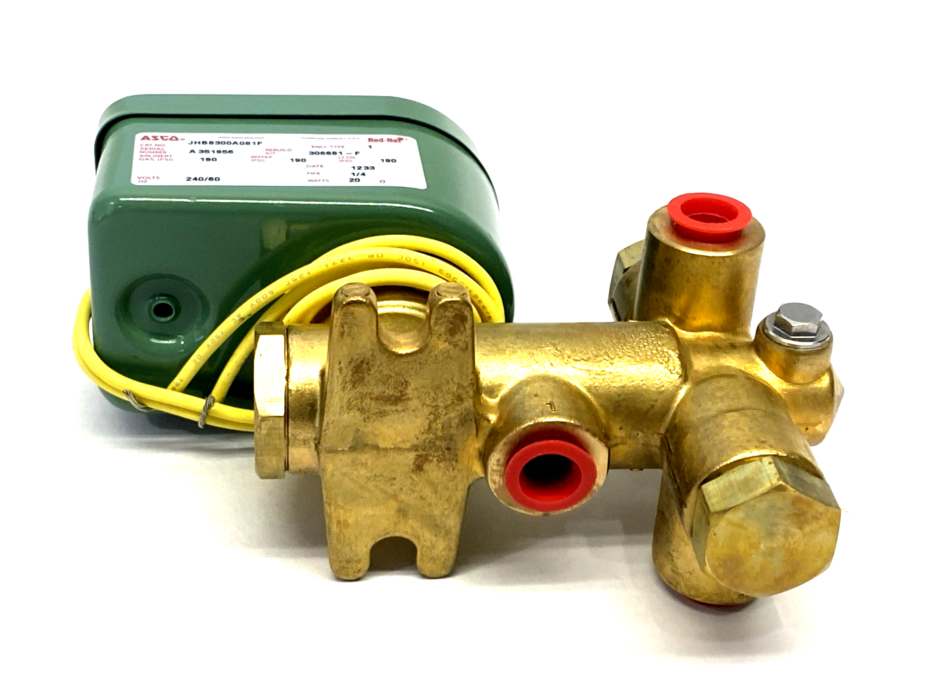 Asco JHB8300A081F Red-Hat Solenoid Valve 240V 20W 1/4" Ports - Maverick Industrial Sales