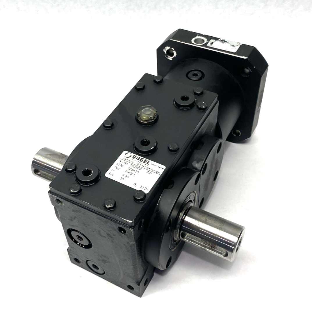 Vogel MKS 1 Precision Bevel Helical Gearbox, Angular i=9,60 Solid Shaft 308420 - Maverick Industrial Sales