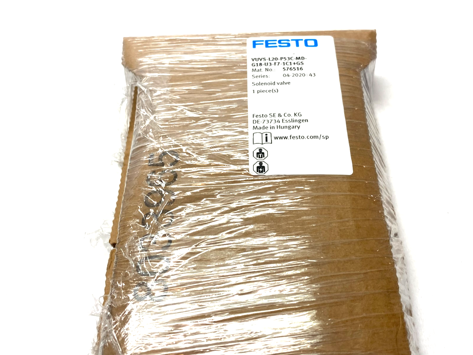 Festo VUVS-L20-P53C-MD-G18-U3-F7-1C1+GS Solenoid Valve 576516 - Maverick Industrial Sales