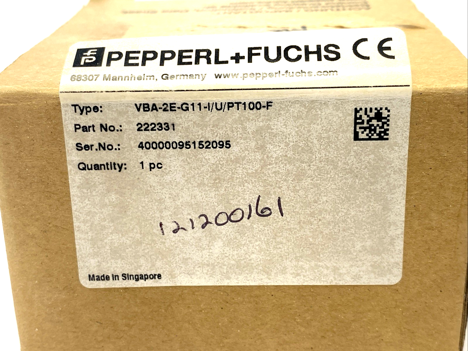 Pepperl+Fuchs VBA-2E-G11-I/U/PT100-F AS-Interface Analog Module 222331 - Maverick Industrial Sales