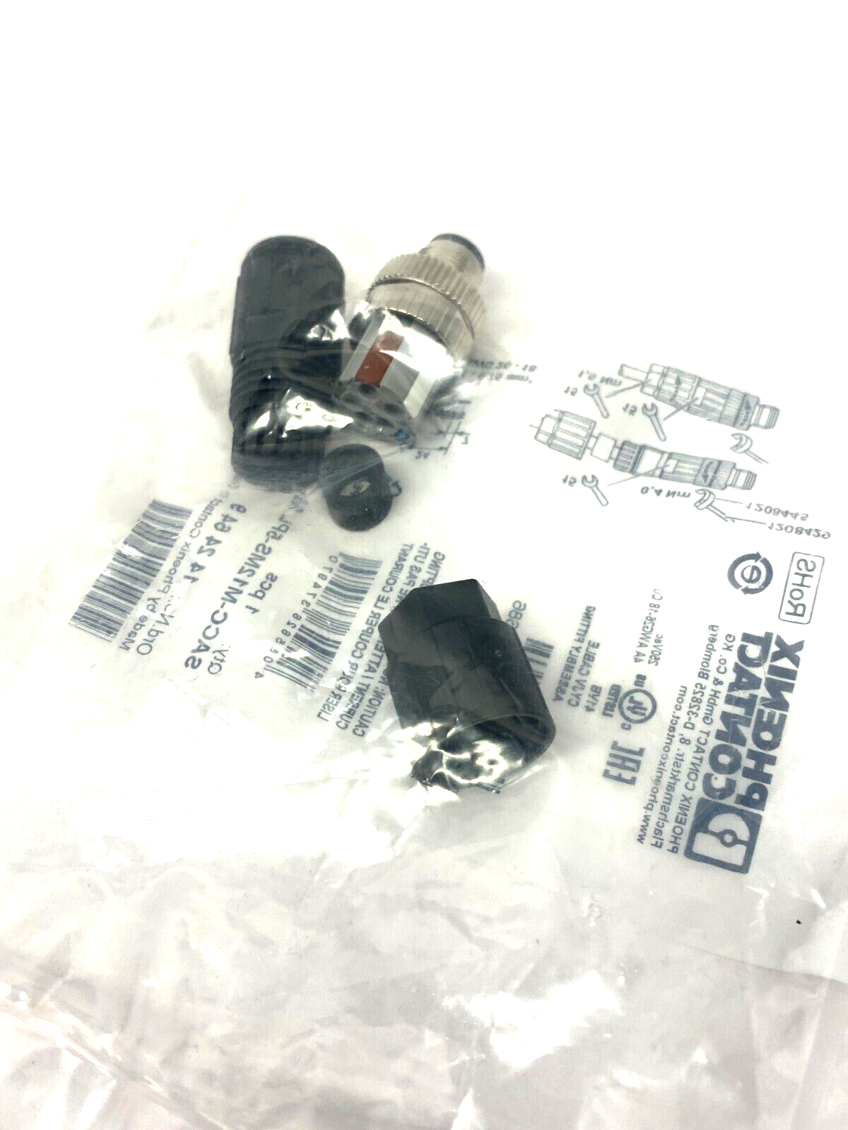Phoenix Contact SACC-M12MS-5PL M Field Wireable Connector 5-Position 1424649 - Maverick Industrial Sales