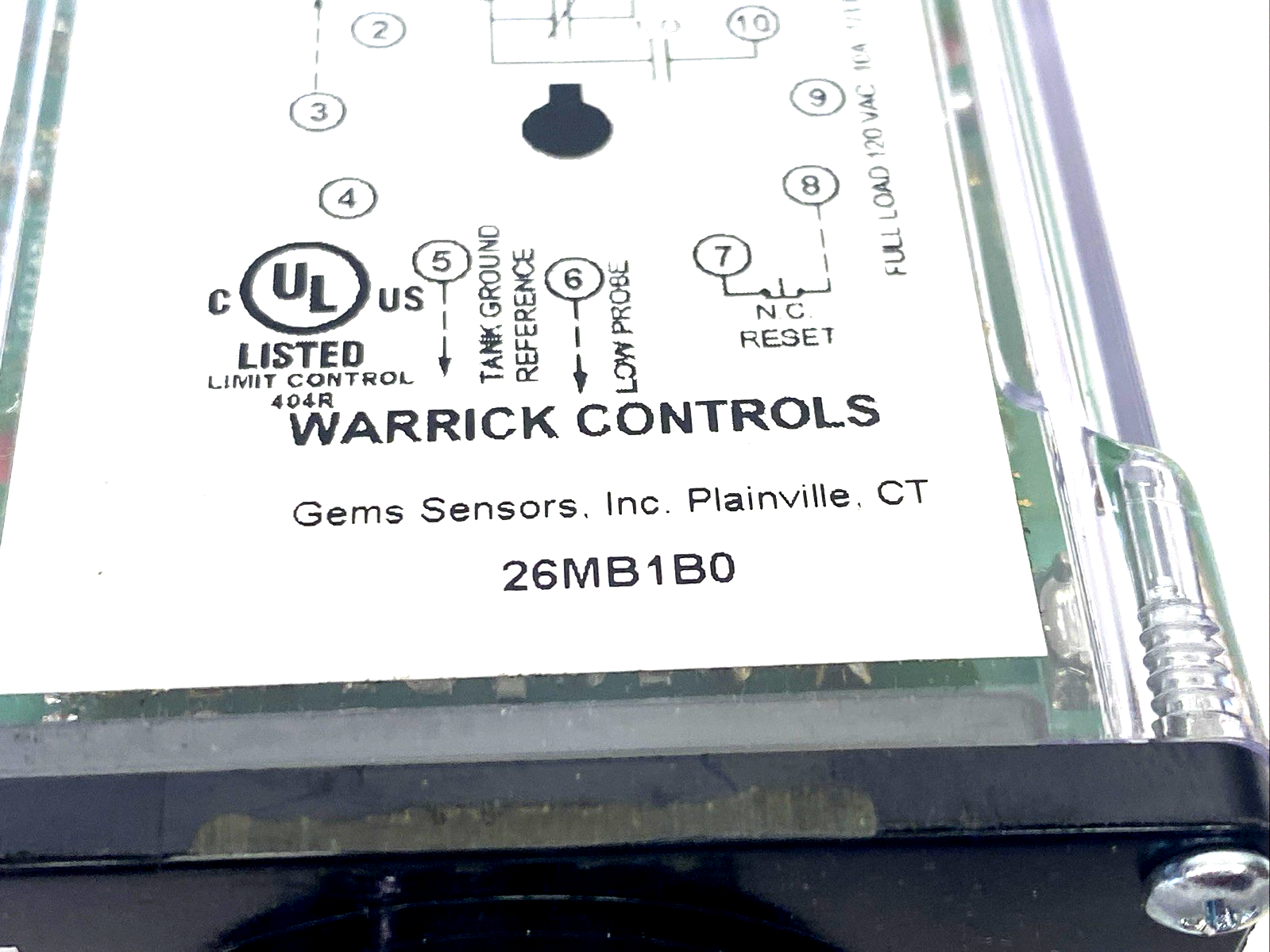 Warrick Controls GEMS Liquid Level Controller/Relay, 11-Pin Socket Plug-In - Maverick Industrial Sales