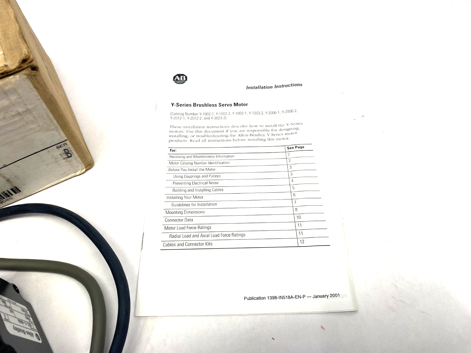 Allen Bradley Y-2012-2-H04AA Ser. B Brushless Servo Motor Y-Series - Maverick Industrial Sales
