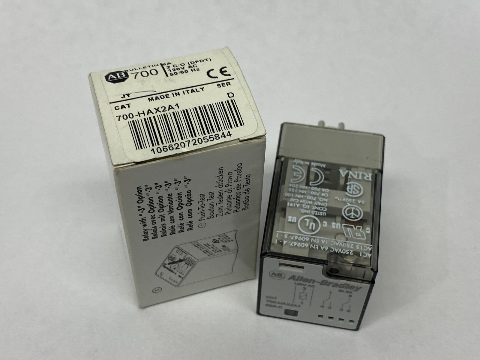 700-HAX2A1 | Allen Bradley Ser. D Direct Plug-In Relay 2 C/O 120V AC - New Other - Maverick Industrial Sales