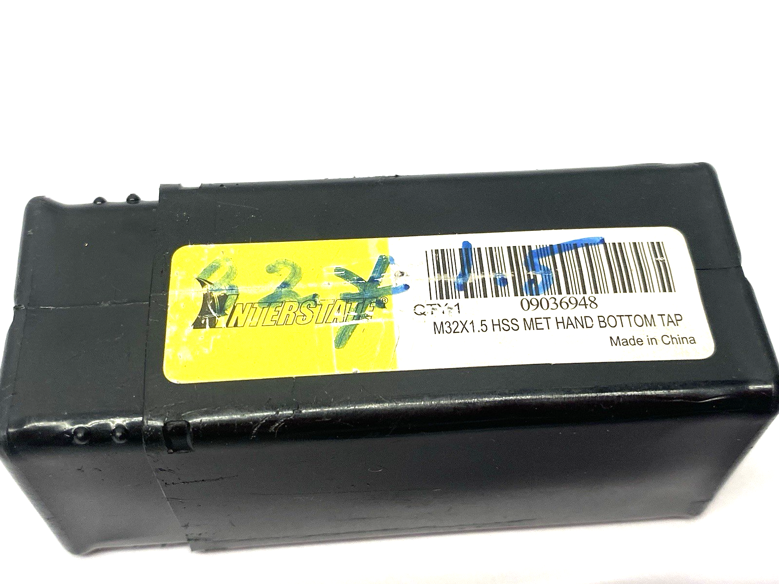 09036948 | Interstate Straight Flute Tap: M32x1.5 Metric Fine, 4 Flute, Bottoming - Used - Maverick Industrial Sales