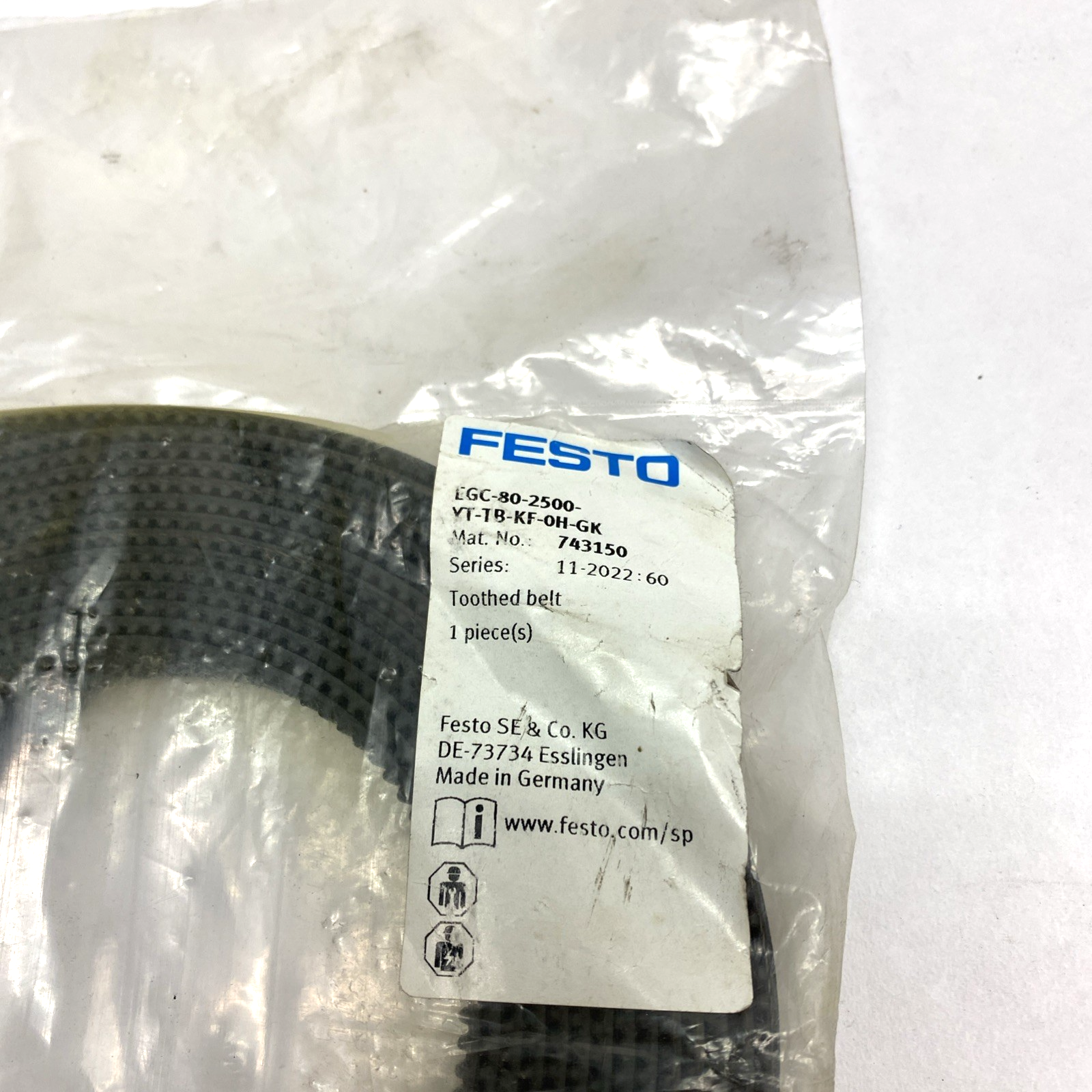 Festo EGC-80-200-YT-TB-KF-0H-GK Toothed Belt 743150 - Maverick Industrial Sales