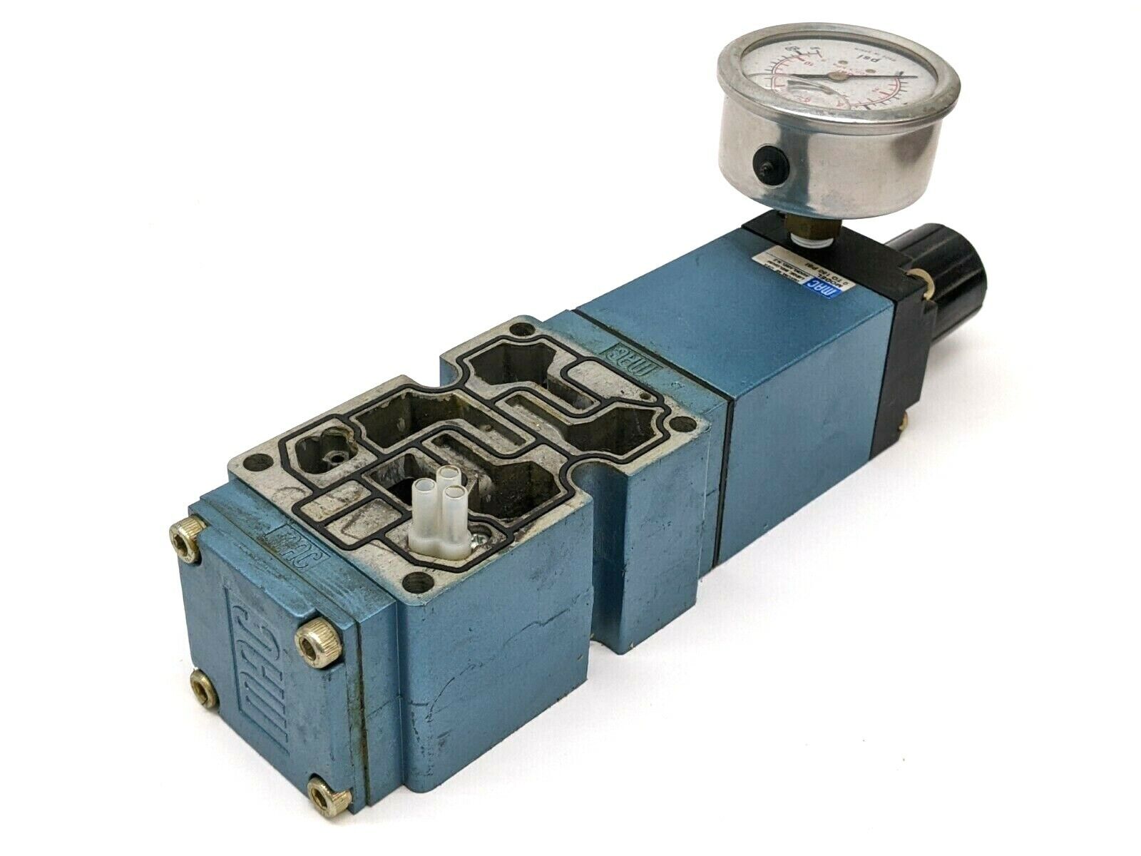 MAC Valves PR63D-13BA-9 Sandwich Pressure Regulator w/ Gauge - Maverick Industrial Sales