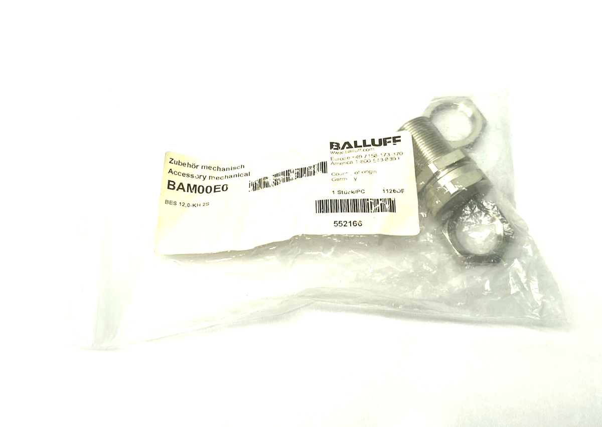 BAM00E0 | Balluff Positive Stops Proximity Sensor Mount BES 12,0-KH-2S - New – Open box - Maverick Industrial Sales