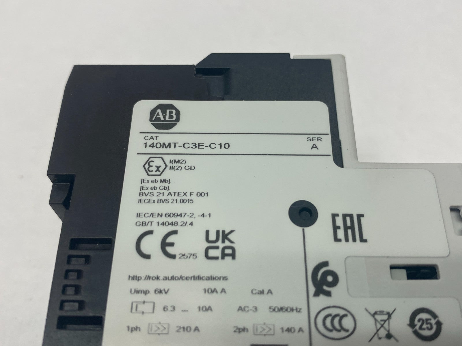 140MT-C3E-C10 | Allen Bradley Ser. A Motor Protection Circuit Breaker 6.3-10A - New – Open box - Maverick Industrial Sales