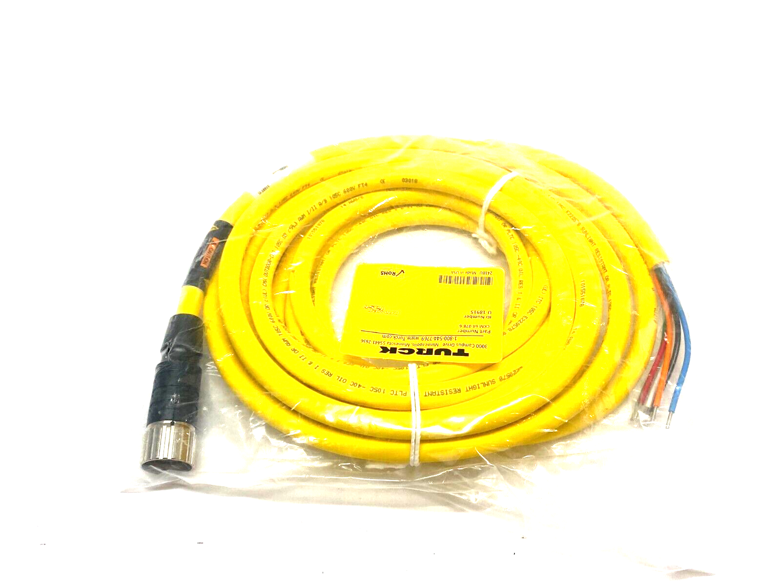 Turck CKM 64-078-6 Powerfast Single Ended Cordset M23 Straight Female U-18915 - Maverick Industrial Sales