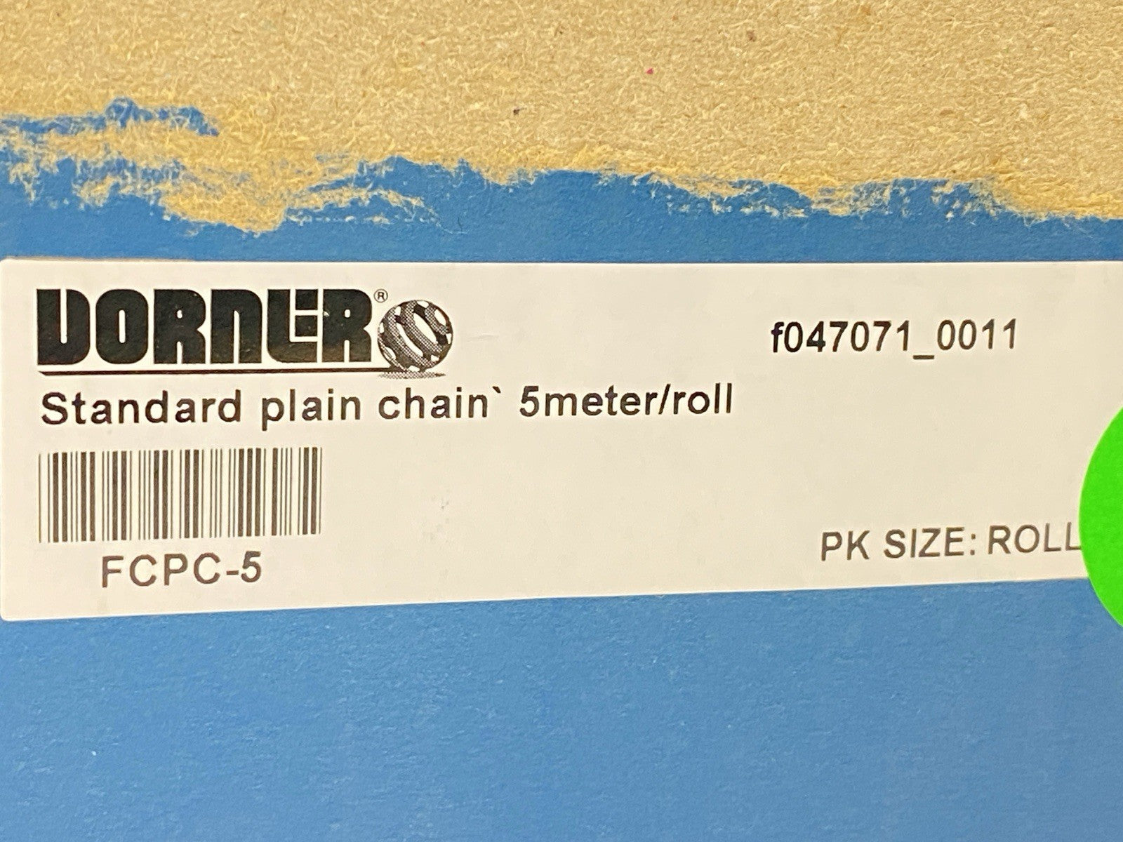 Dorner FCPC-5 Standard Plain Conveyor Chain 5M Length - Maverick Industrial Sales