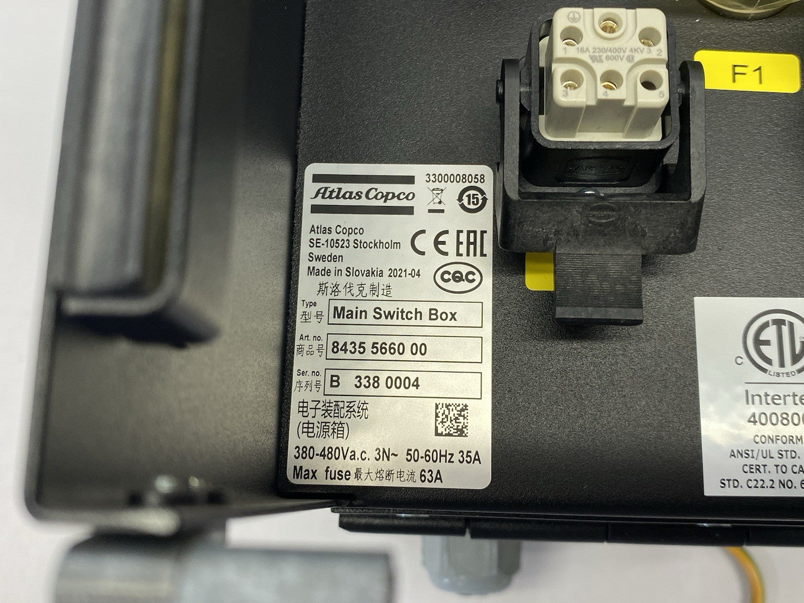 Atlas Copco 8435 5660 00 Power Focus 8 Main Switch Box, Nutrunner multispindle - Maverick Industrial Sales