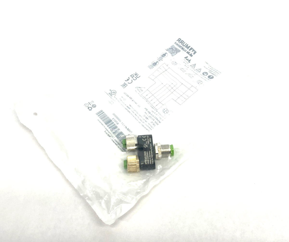 7000-41121-0000000 | Murrelektronik T-Coupler M12 male / 2x M12 female A-cod. - New - Maverick Industrial Sales