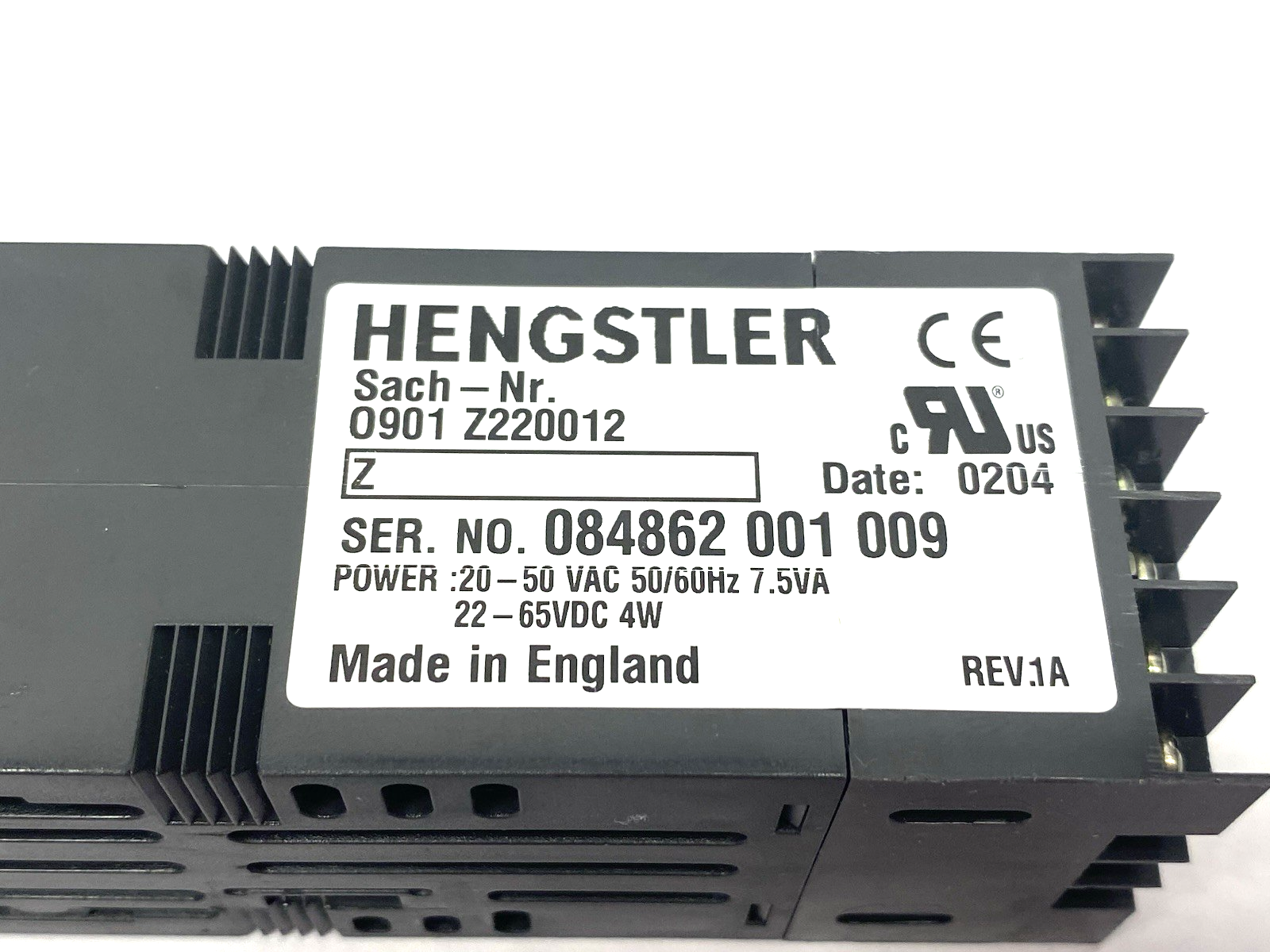 Hengstler 0901 Z220012 grado 901 Digital Temperature Controller NO DIN SHEATH - Maverick Industrial Sales
