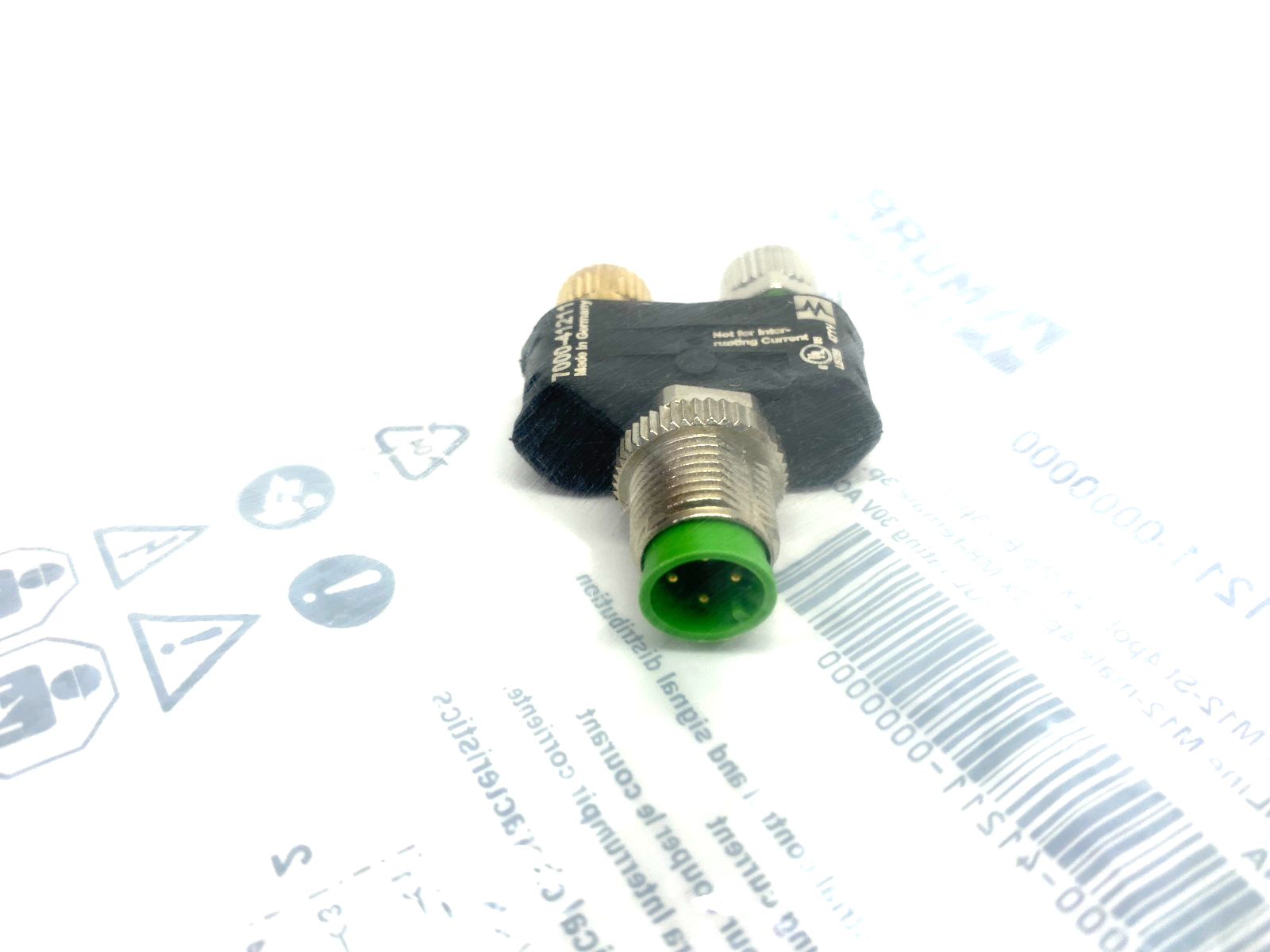 Murrelektronik 7000-41211-0000000 SlimLine T-Coupler M12 Male / 2x M8 3-Pol - Maverick Industrial Sales