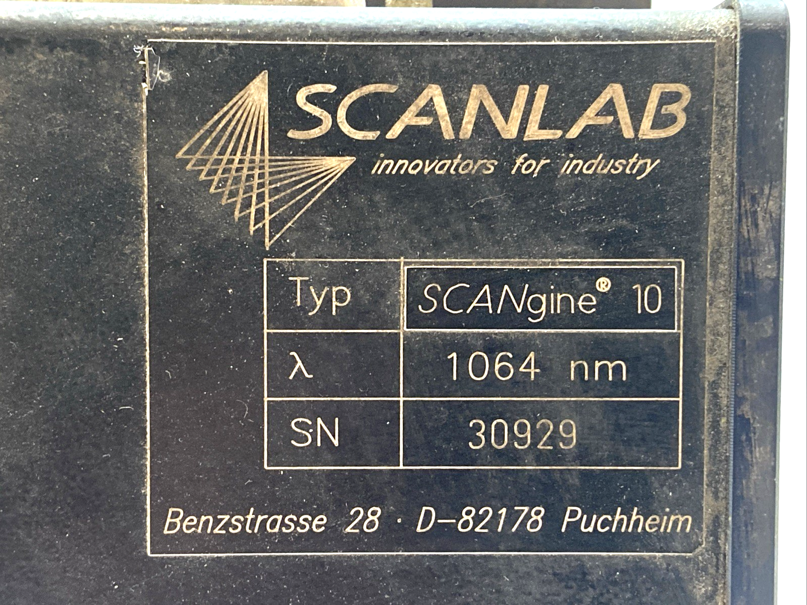 SCANgine 10 | SCANLAB Laser Scan Head 10mm 1064nm - For parts or not working - Maverick Industrial Sales