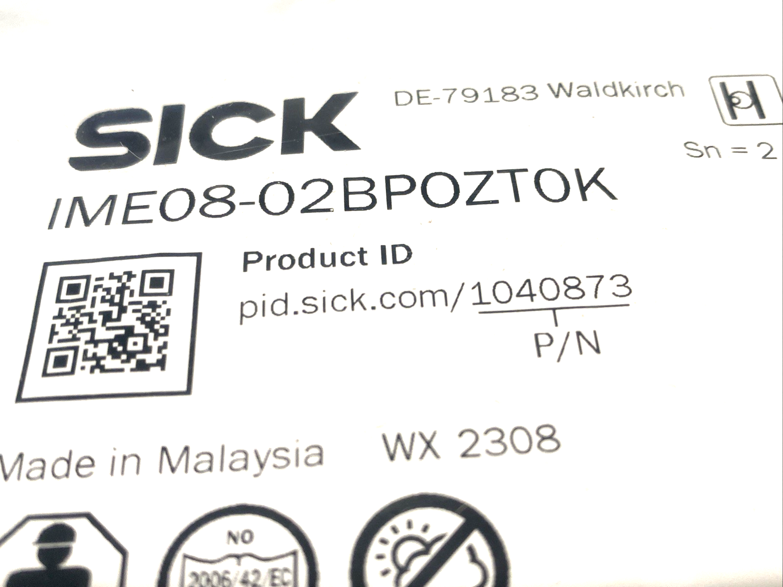 Sick IME08-02BPOZT0K Inductive Proximity Sensor M8 3-Pin, M8 x 1 1040873 - Maverick Industrial Sales