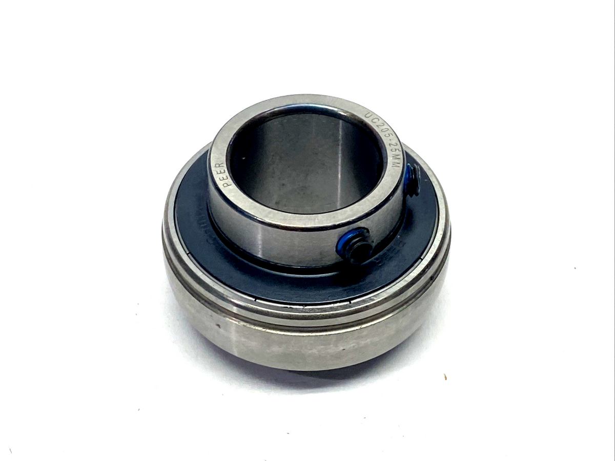 Peer UC205-16 Radial Insert Ball Bearing 1" Bore, Set Screw Locking - Maverick Industrial Sales